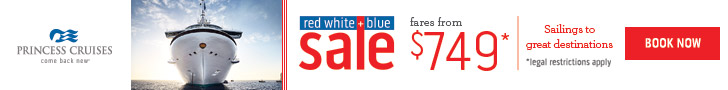 Princess Cruises Red White and Blue Sale 2017